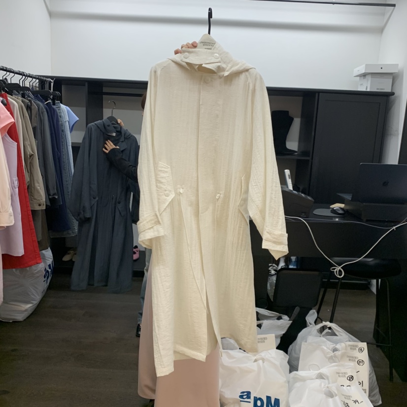 UNANSWERED-MYSTERY/FIFO東大門直郵女裝新款推薦長款風衣UNANSWERED-MYSTERY/FIFO長款風衣圖色2