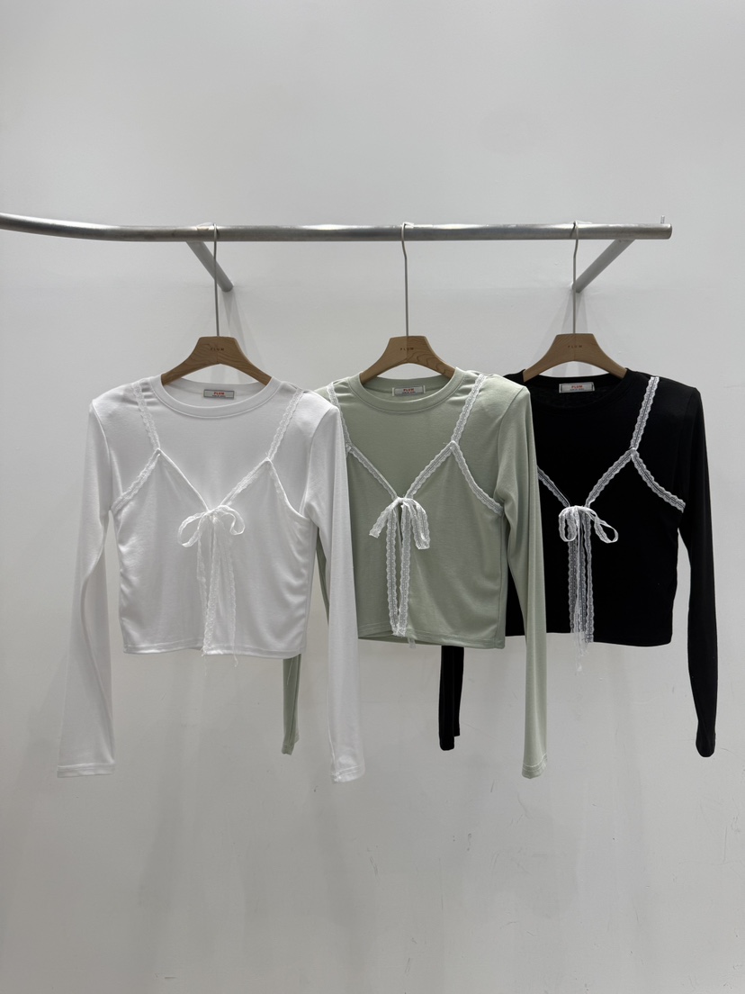 PLUM-Q/IFYOUSAYSO東大門實拍女裝新品休閑長袖T恤假兩件PLUM-Q/IFYOUSAYSO長袖T恤