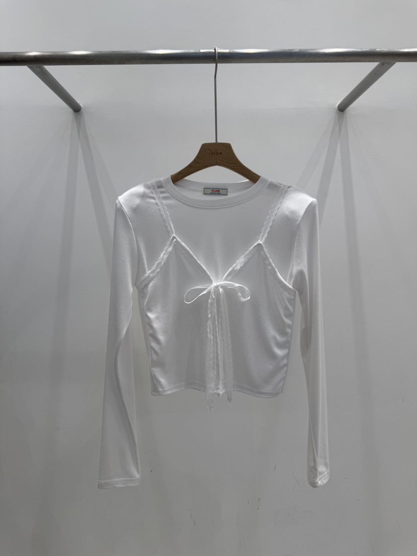 PLUM-Q/IFYOUSAYSO東大門實拍女裝新品休閑長袖T恤假兩件PLUM-Q/IFYOUSAYSO長袖T恤圖色1