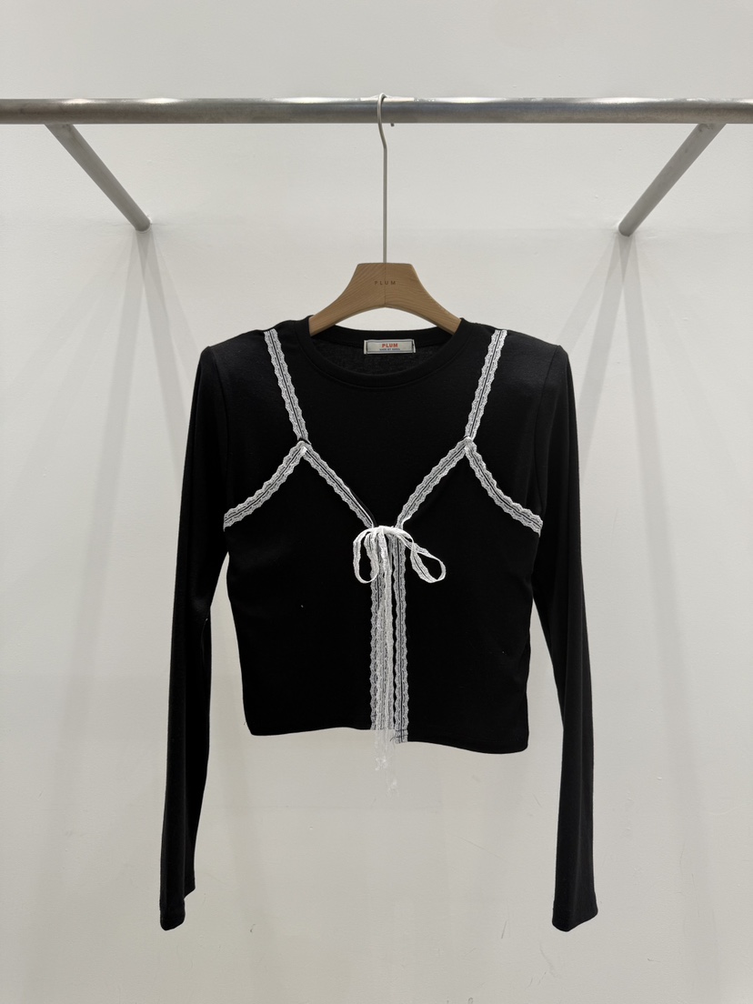 PLUM-Q/IFYOUSAYSO東大門實拍女裝新品休閑長袖T恤假兩件PLUM-Q/IFYOUSAYSO長袖T恤圖色3