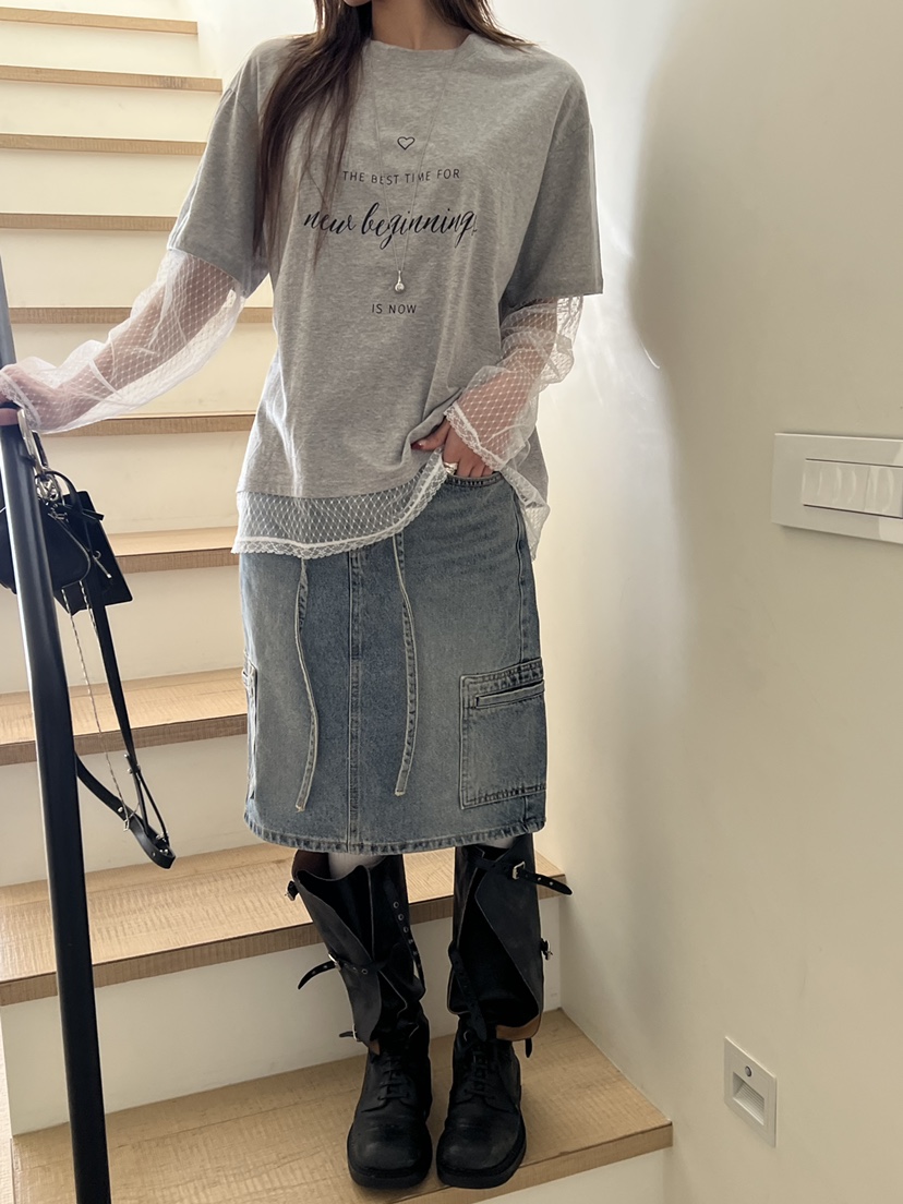 SPECIAL韓國直郵女裝新款26春夏半身裙中短裙含腰繩口袋系帶SPECIAL半身裙/中短裙