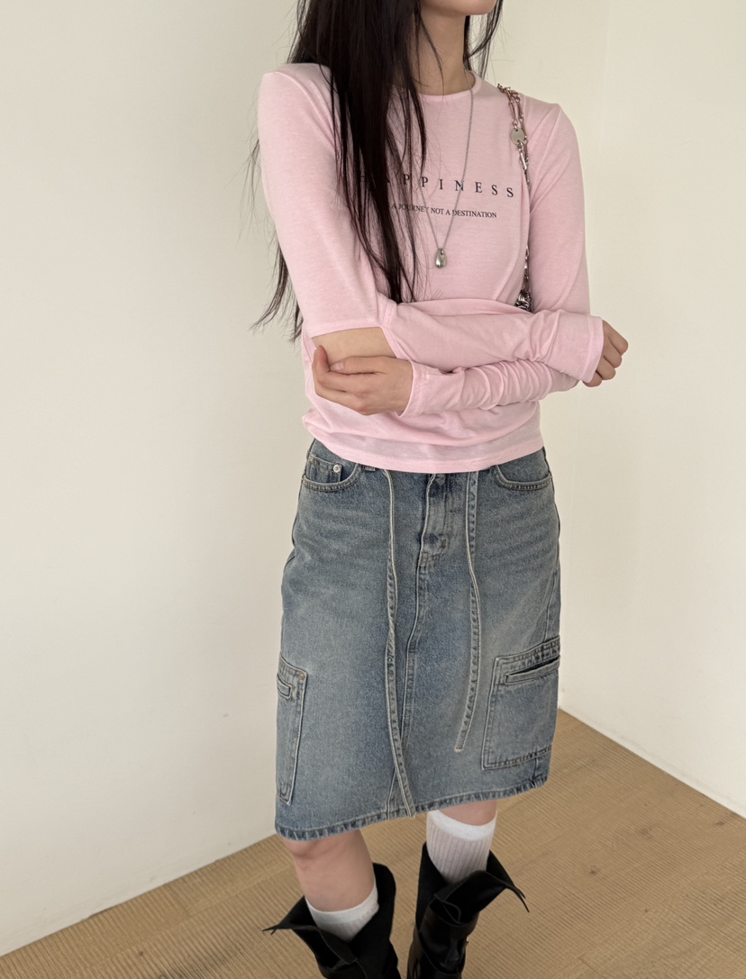 SPECIAL韓國直郵女裝新款26春夏半身裙中短裙含腰繩口袋系帶SPECIAL半身裙/中短裙