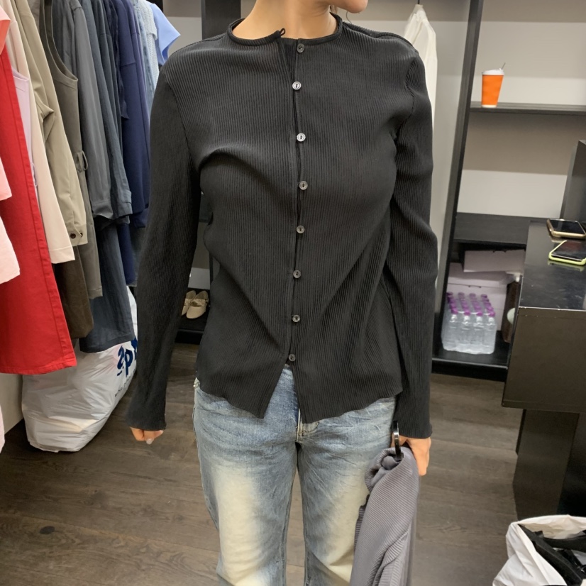 UNANSWERED-MYSTERY/FIFO東大門代購女士新款休閑襯衫蕾絲衫含圍巾褶皺UNANSWERED-MYSTERY/FIFO襯衫/蕾絲衫圖色2