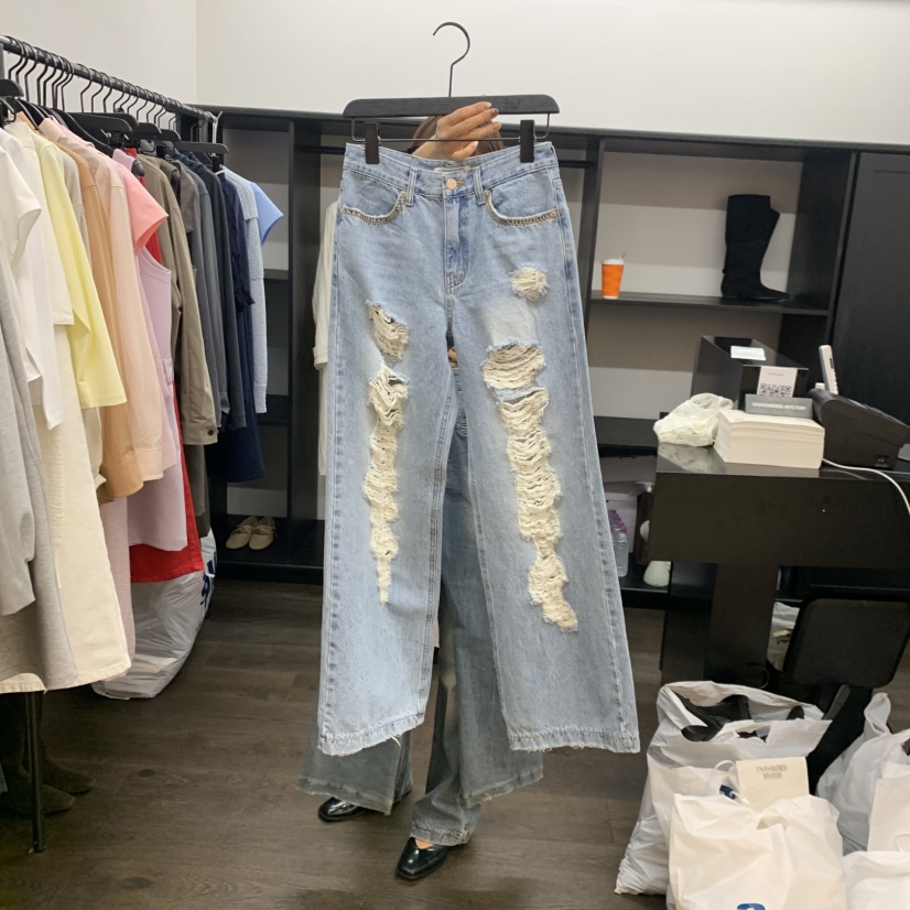 UNANSWERED-MYSTERY/FIFO東大門實拍女裝新品職業牛仔褲UNANSWERED-MYSTERY/FIFO牛仔褲圖色1