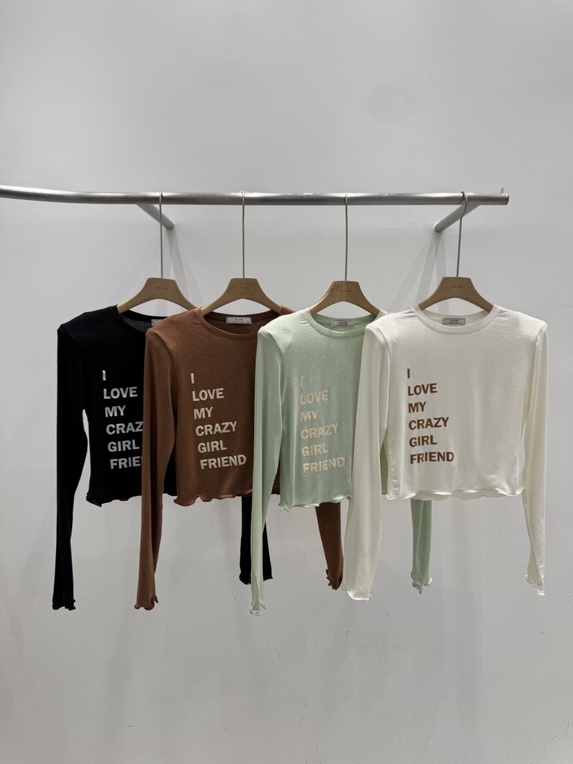 PLUM-Q/IFYOUSAYSO韓國代購女裝新品職業人氣熱賣長袖T恤PLUM-Q/IFYOUSAYSO長袖T恤