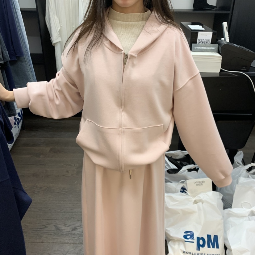 UNANSWERED-MYSTERY/FIFO韓國直郵女裝新品真品衛衣連帽拉鏈衫柔軟UNANSWERED-MYSTERY/FIFO衛衣圖色3