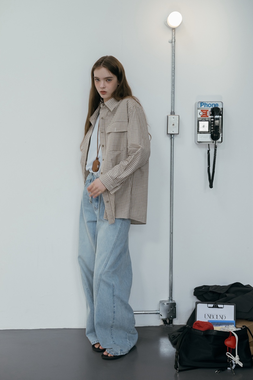 UNBOUND東大門直郵女士新款熱賣真品職業牛仔褲含腰繩腰帶UNBOUND牛仔褲