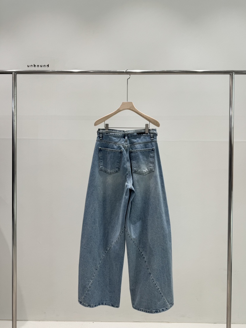 UNBOUND東大門直郵女士新款熱賣真品職業牛仔褲含腰繩腰帶UNBOUND牛仔褲