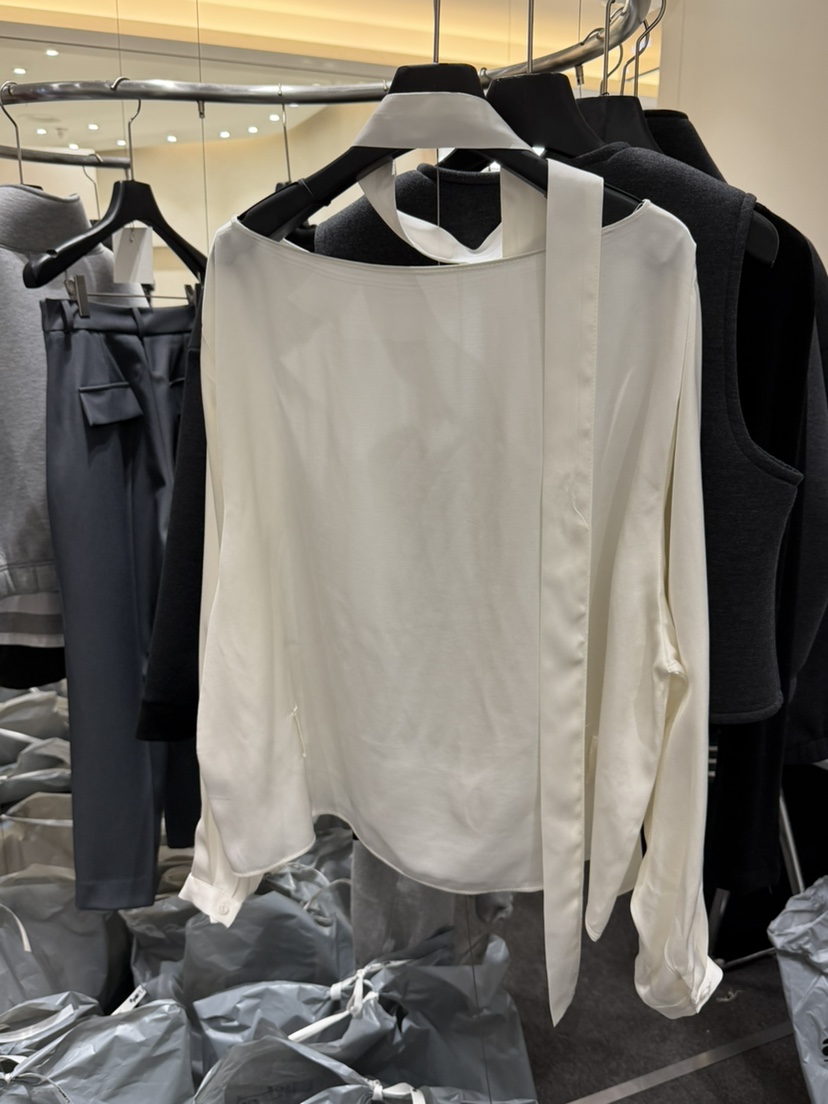 LE AVE東大門代購女裝新款人氣休閑26春夏襯衫蕾絲衫含腰帶LE AVE襯衫/蕾絲衫