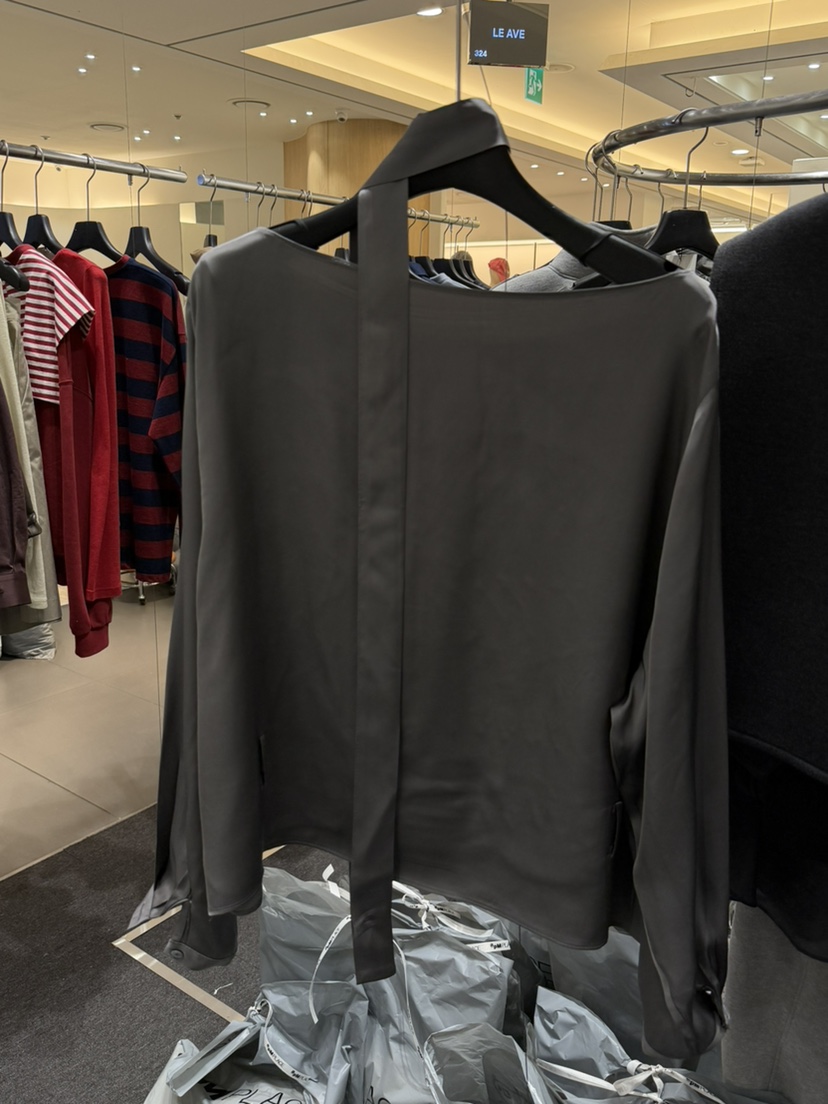 LE AVE東大門代購女裝新款人氣休閑26春夏襯衫蕾絲衫含腰帶LE AVE襯衫/蕾絲衫圖色2