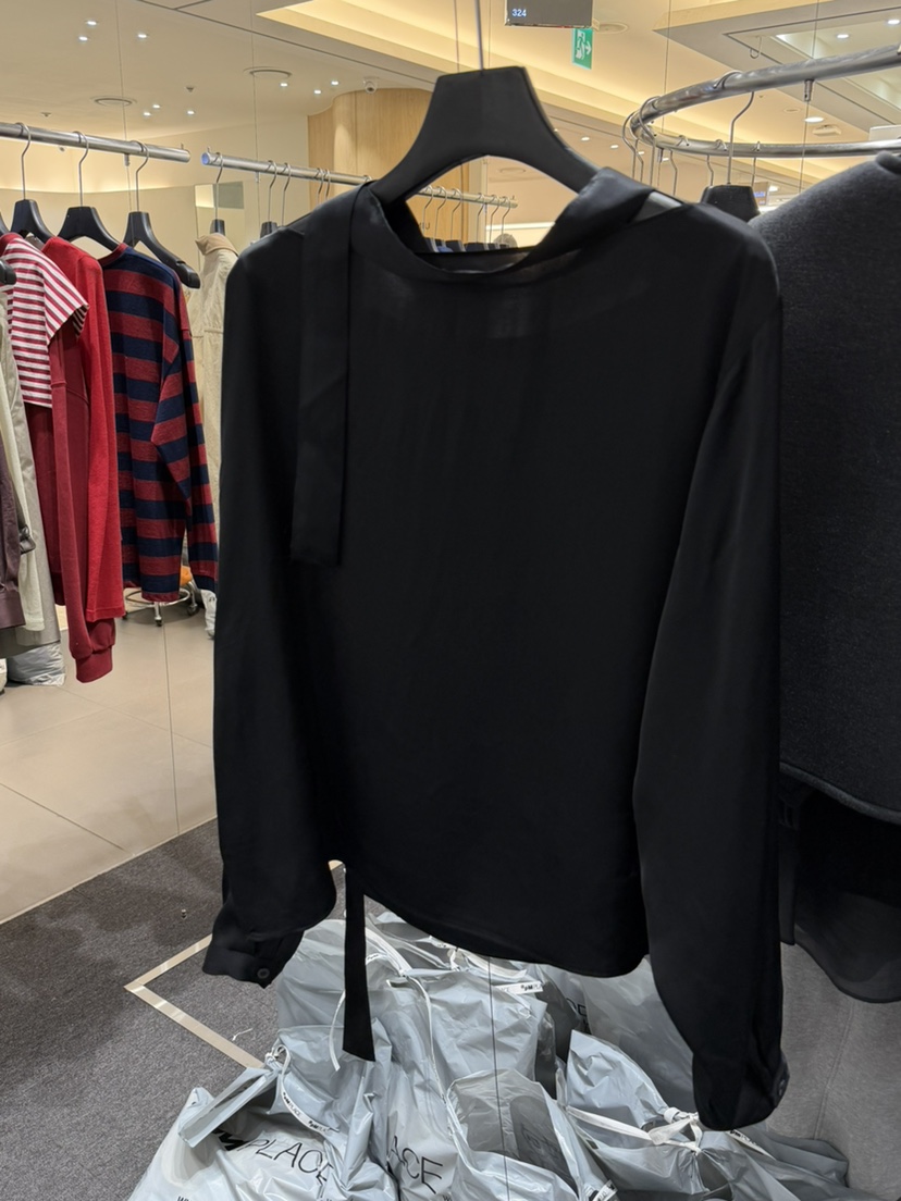 LE AVE東大門代購女裝新款人氣休閑26春夏襯衫蕾絲衫含腰帶LE AVE襯衫/蕾絲衫圖色3