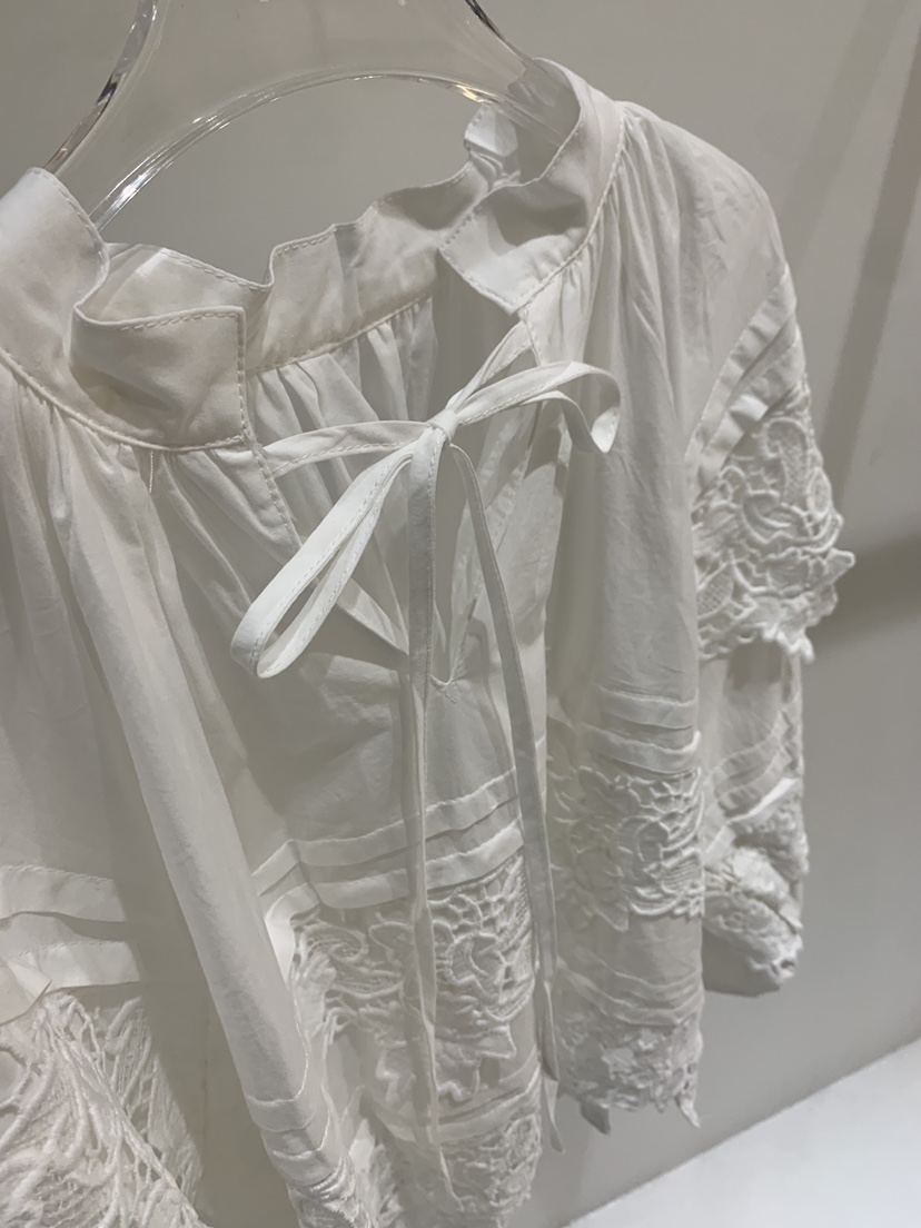 FABRIC韓國直郵女士新品推薦熱賣26春夏職業時尚襯衫蕾絲衫FABRIC襯衫/蕾絲衫