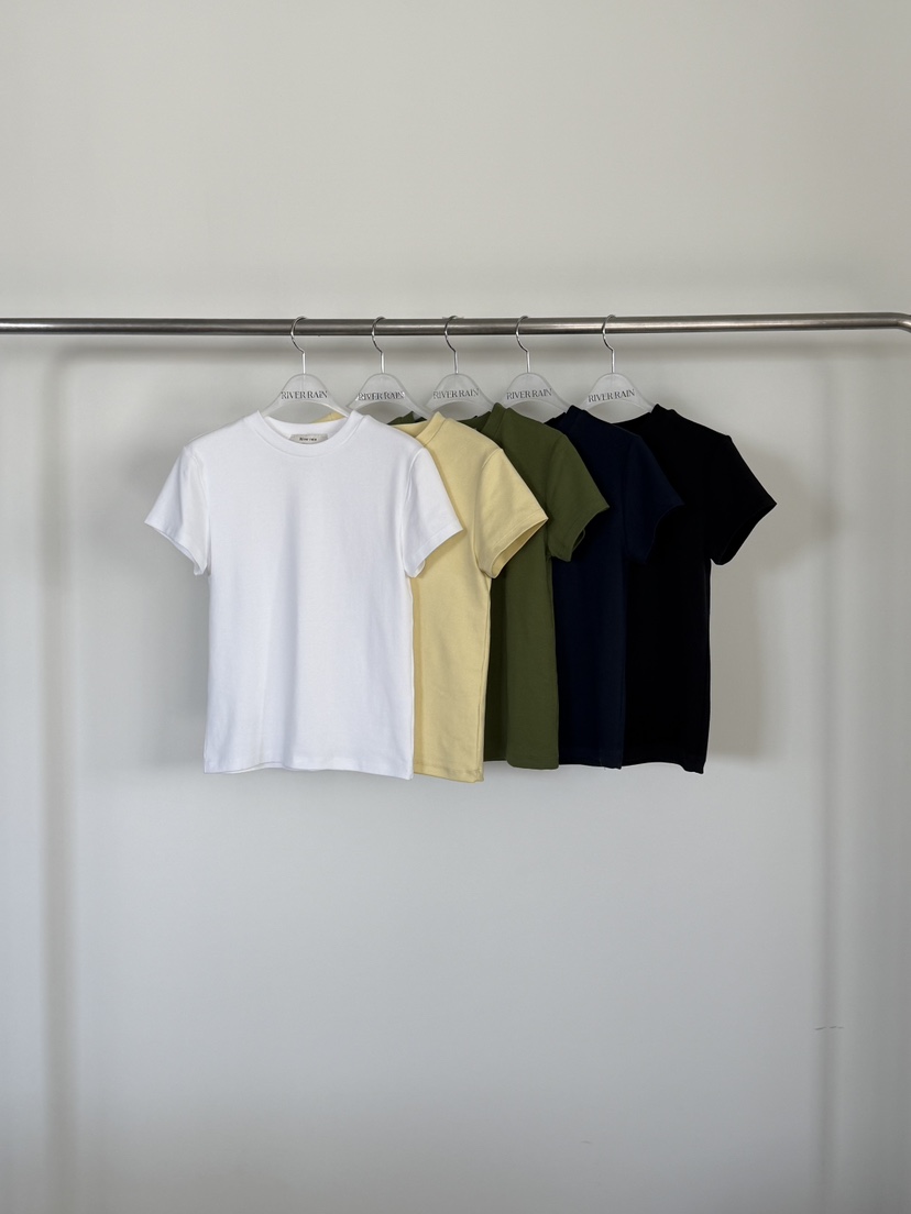 RIVER RAIN韓國直郵女士新品推薦熱賣休閑時尚26春夏T恤刺繡RIVER RAINT恤