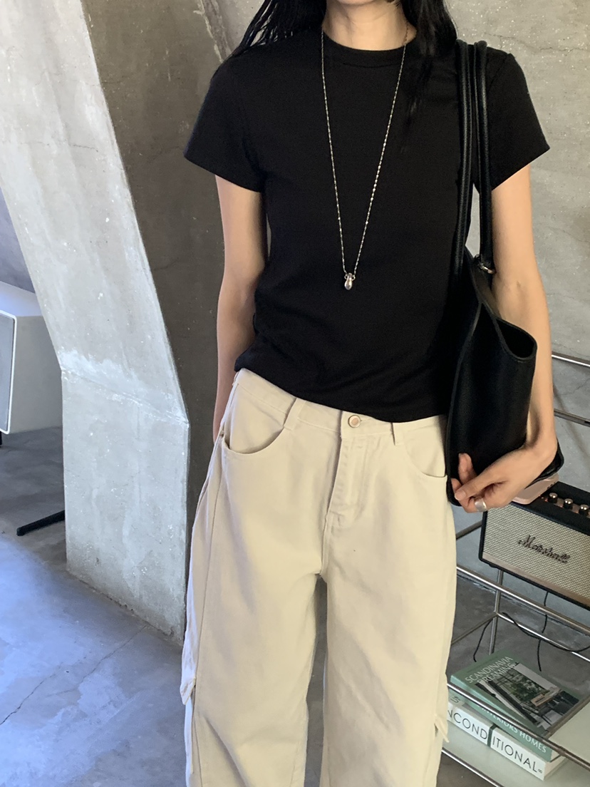 RIVER RAIN韓國直郵女士新品推薦熱賣休閑時尚26春夏T恤刺繡RIVER RAINT恤