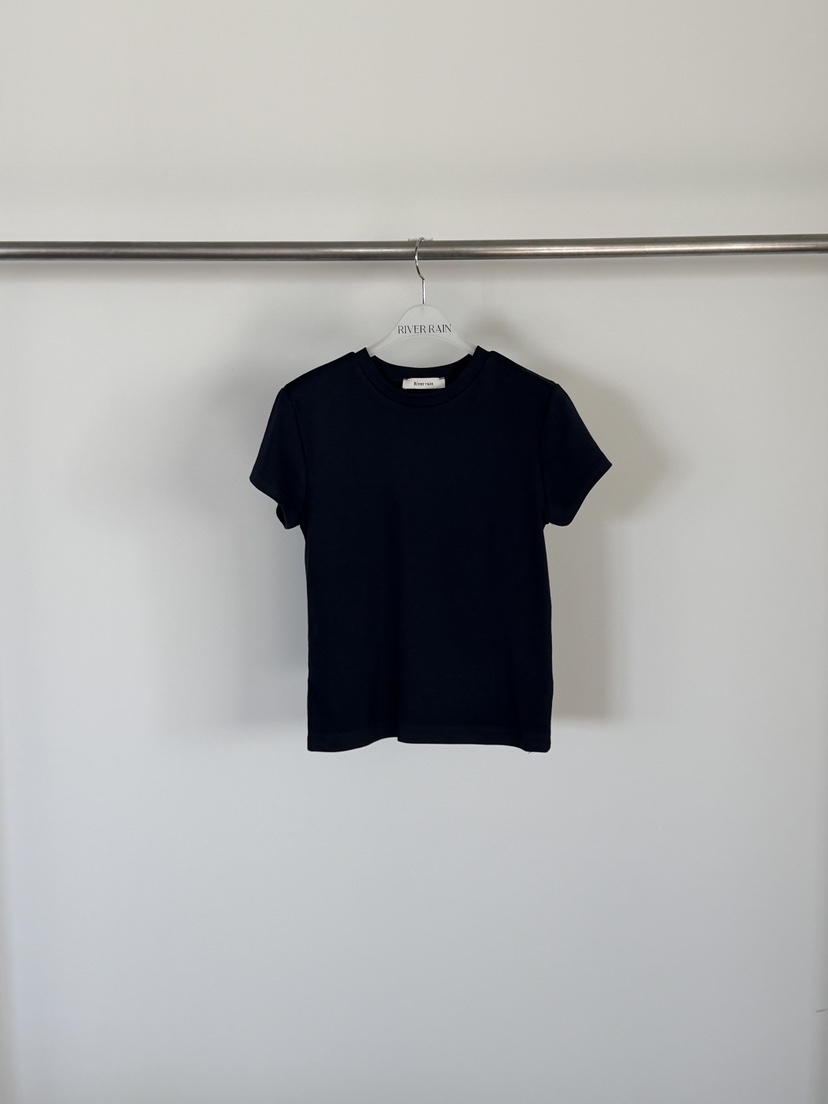 RIVER RAIN韓國直郵女士新品推薦熱賣休閑時尚26春夏T恤刺繡RIVER RAINT恤圖色4深藍色