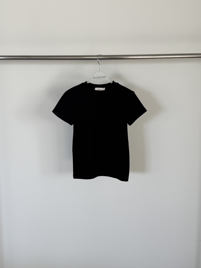RIVER RAIN韓國直郵女士新品推薦熱賣休閑時尚26春夏T恤刺繡RIVER RAINT恤圖色5黑色