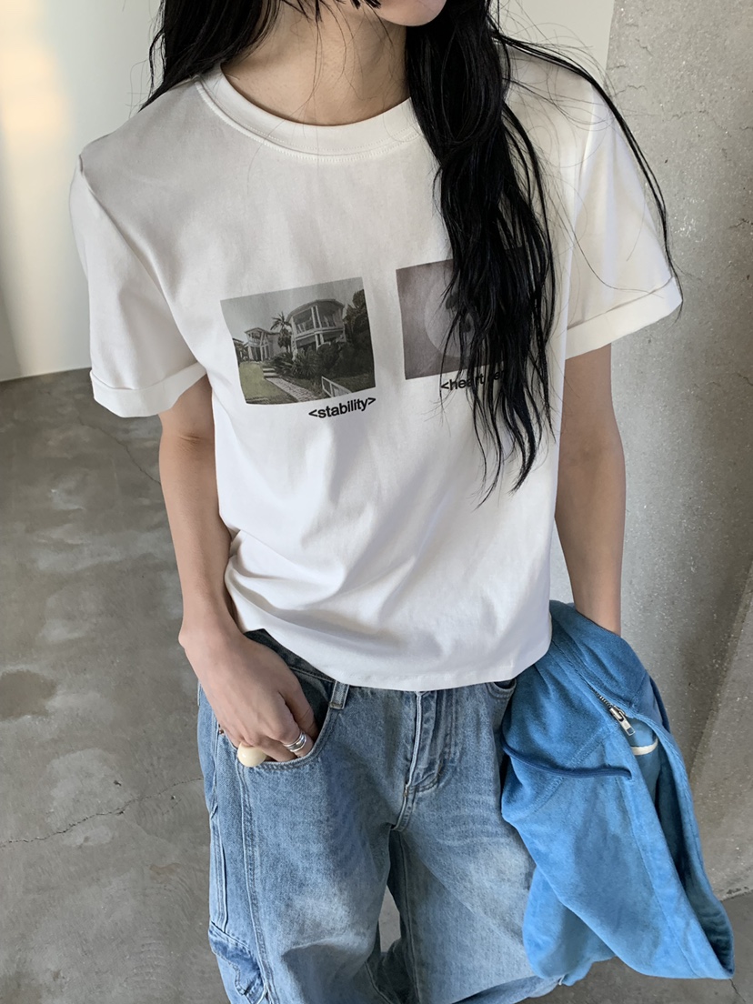 RIVER RAIN韓國代購女士新品時尚休閑26春夏人氣熱賣T恤RIVER RAINT恤