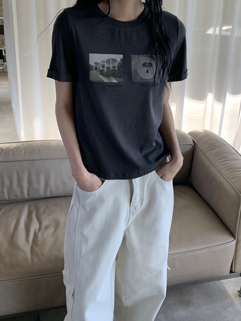 RIVER RAIN韓國代購女士新品時尚休閑26春夏人氣熱賣T恤RIVER RAINT恤