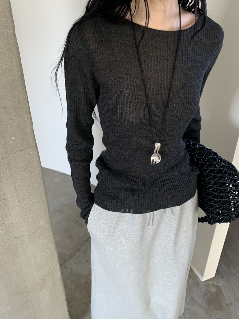 RIVER RAIN韓國直郵女裝新款職業推薦休閑26春夏人氣針織衫RIVER RAIN針織衫