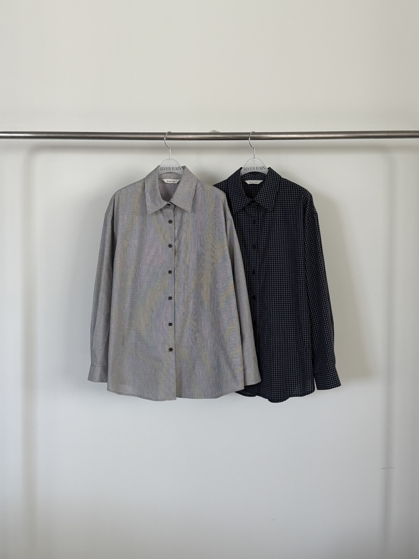 RIVER RAIN東大門代購女裝新品人氣26春夏襯衫蕾絲衫格子RIVER RAIN襯衫/蕾絲衫