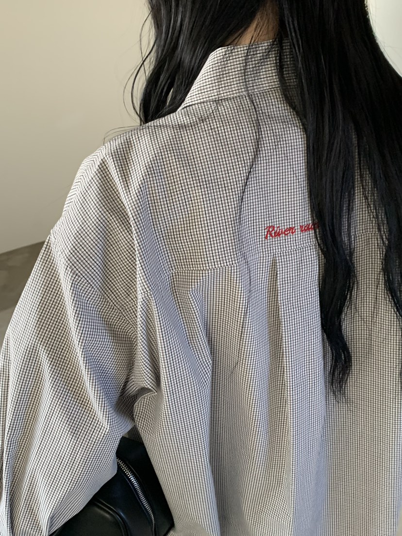 RIVER RAIN東大門代購女裝新品人氣26春夏襯衫蕾絲衫格子RIVER RAIN襯衫/蕾絲衫