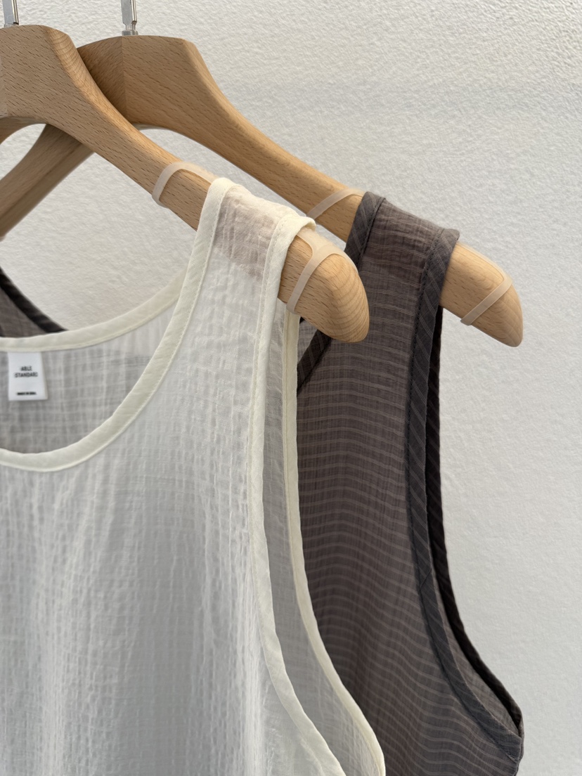 ABLERING東大門直郵女士新品職業推薦休閑人氣吊帶背心褶皺ABLE STANDARD/ABLERING吊帶/背心