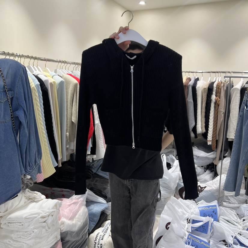 ENDOLPHIN韓國直郵女裝新款推薦職業26春夏針織衫連帽拉鏈衫ENDOLPHIN針織衫圖色4