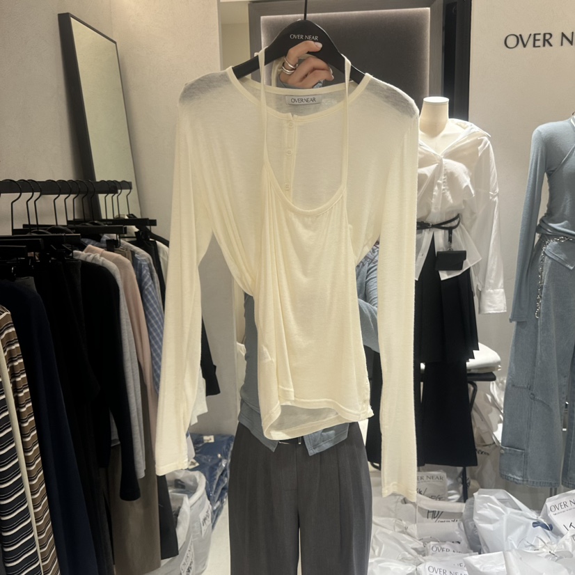 OVER NEAR韓國直郵女士新品推薦熱賣套裝不含項鏈兩件套OVER NEAR套裝圖色1