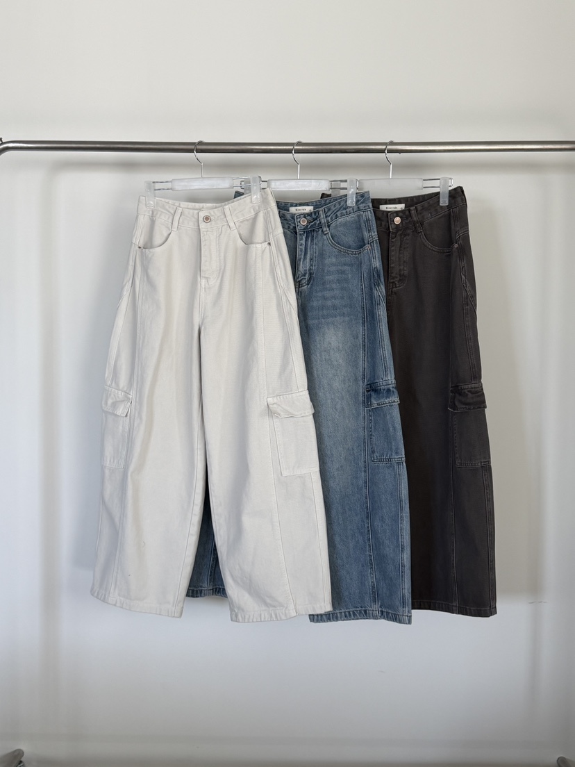 RIVER RAIN東大門直郵女裝新品休閑人氣真品時尚牛仔褲工裝RIVER RAIN牛仔褲