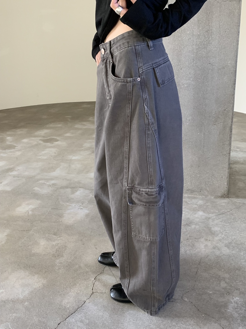 RIVER RAIN東大門直郵女裝新品休閑人氣真品時尚牛仔褲工裝RIVER RAIN牛仔褲