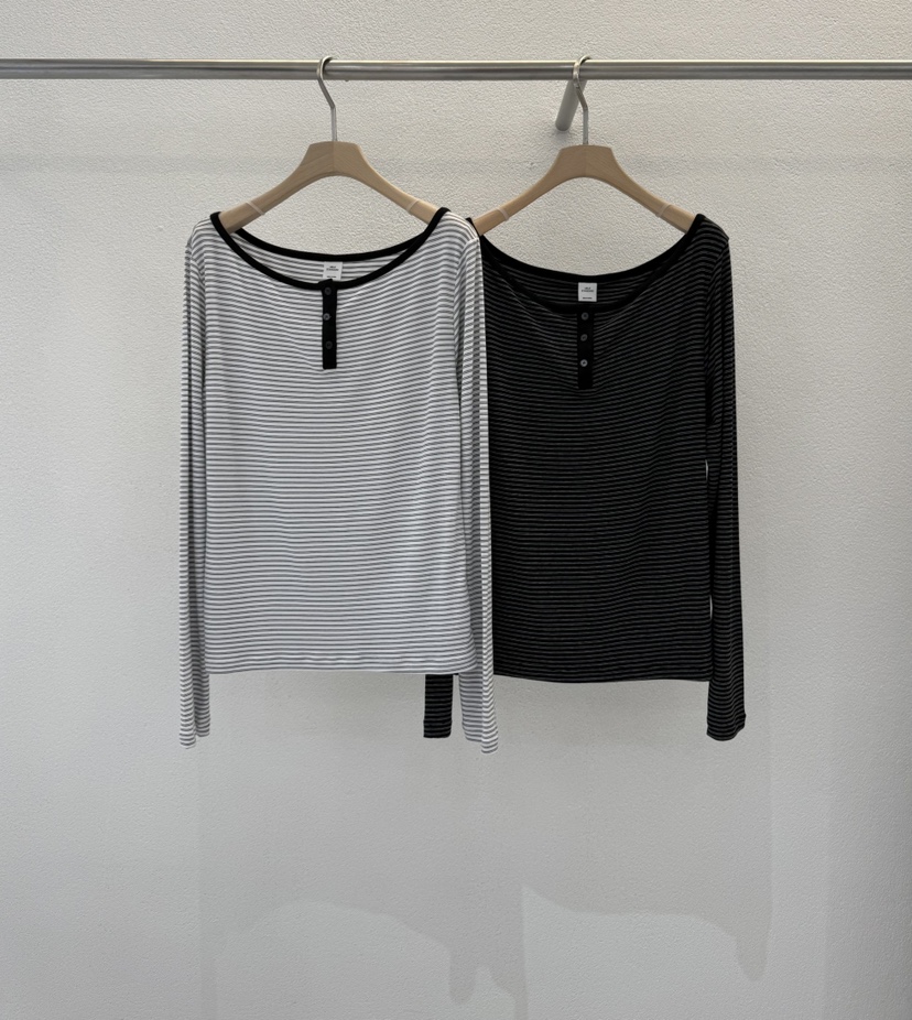 ABLERING韓國直郵女士新款休閑人氣推薦時尚真品長袖T恤船領ABLE STANDARD/ABLERING長袖T恤