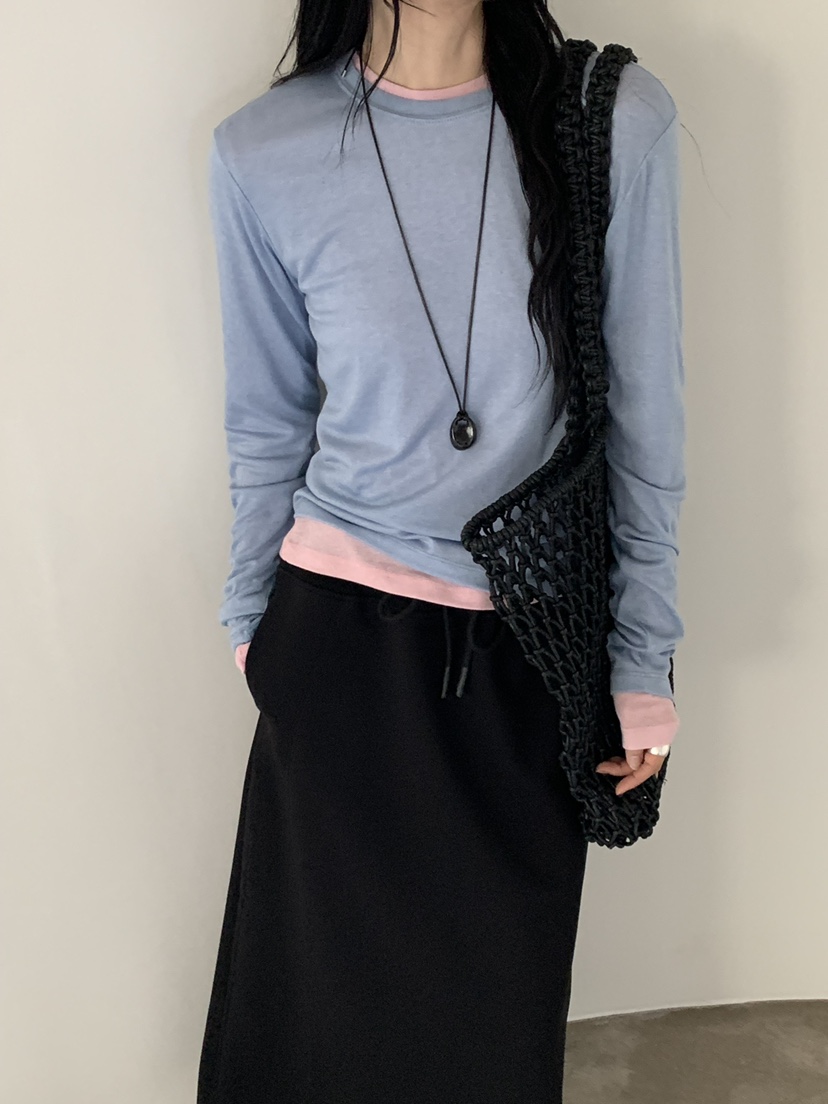 RIVER RAIN東大門實拍女裝新品真品人氣熱賣長袖T恤天絲RIVER RAIN長袖T恤