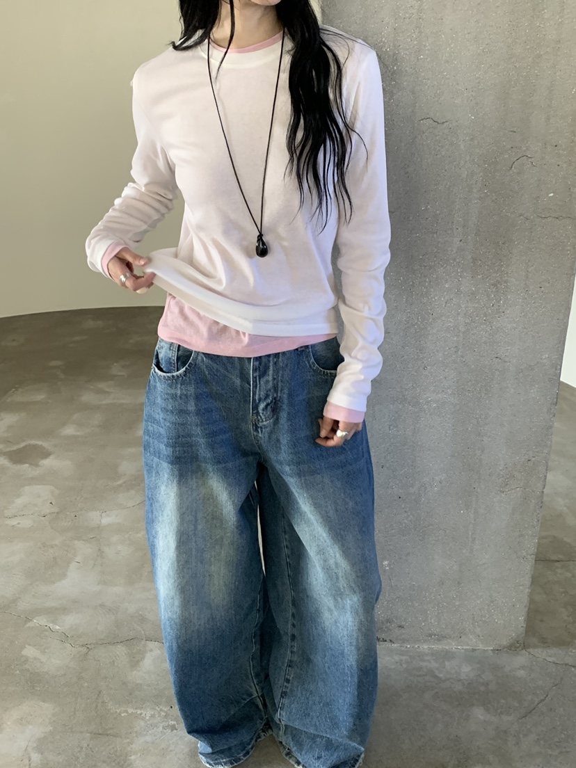 RIVER RAIN東大門實拍女裝新品真品人氣熱賣長袖T恤天絲RIVER RAIN長袖T恤