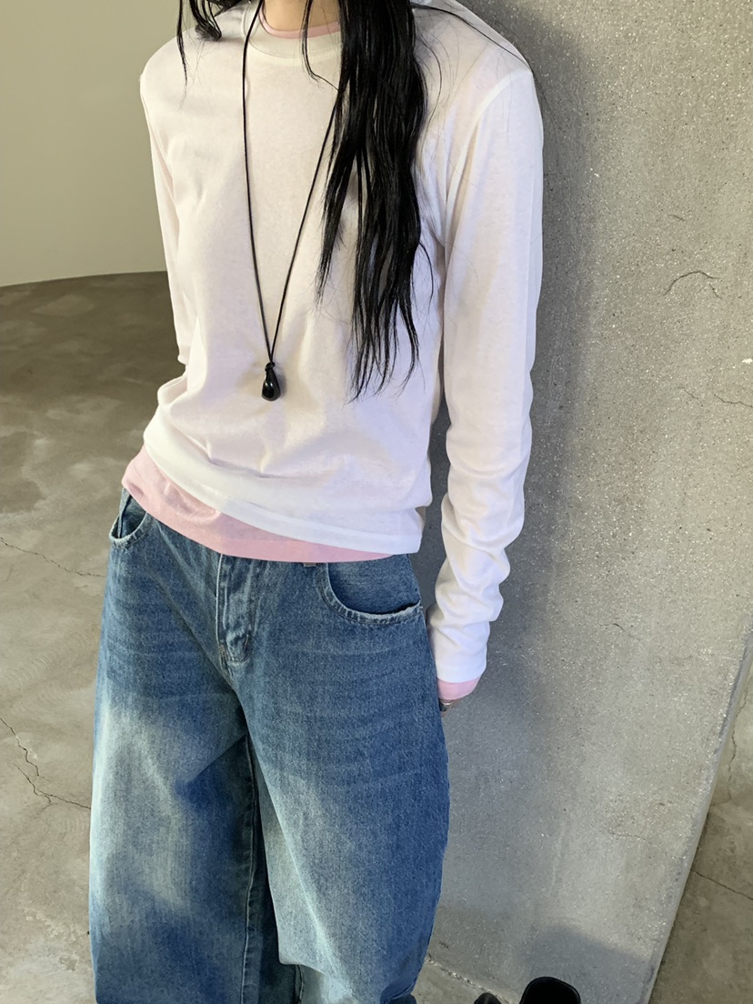 RIVER RAIN東大門實拍女裝新品真品人氣熱賣長袖T恤天絲RIVER RAIN長袖T恤