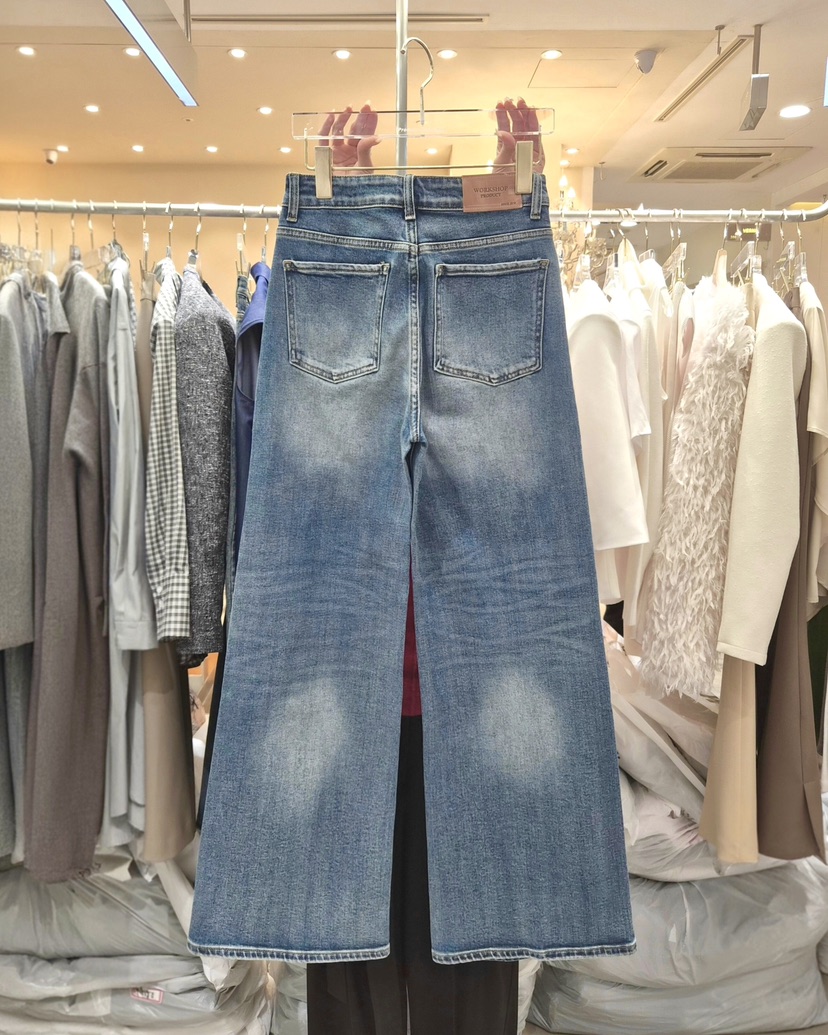 WORK SHOP韓國代購女裝新款熱賣時尚推薦人氣休閑牛仔褲Work_shop牛仔褲