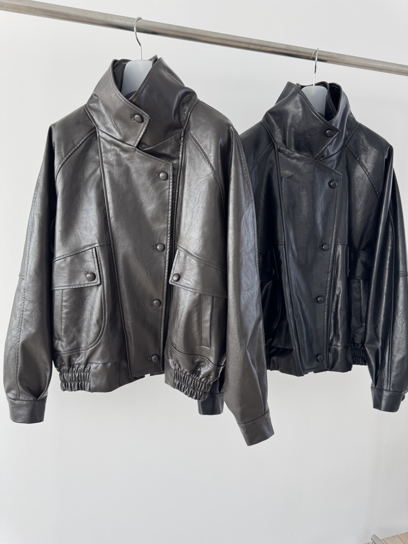 MAINT韓國代購女士新款人氣真品推薦熱賣時尚夾克皮革雙層MAINT夾克