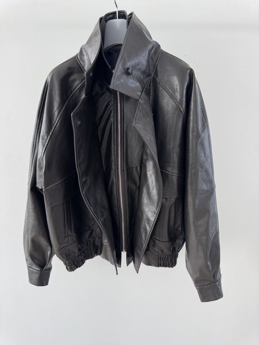 MAINT韓國代購女士新款人氣真品推薦熱賣時尚夾克皮革雙層MAINT夾克