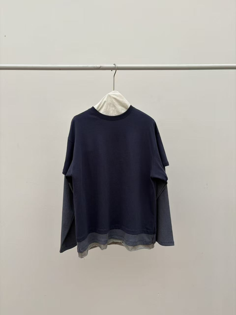 ETER韓國代購女士新品熱賣人氣真品推薦時尚長袖T恤假兩件eter/VERSO長袖T恤圖色1