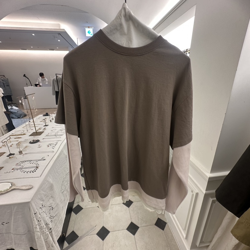 ETER韓國代購女士新品熱賣人氣真品推薦時尚長袖T恤假兩件eter/VERSO長袖T恤圖色2