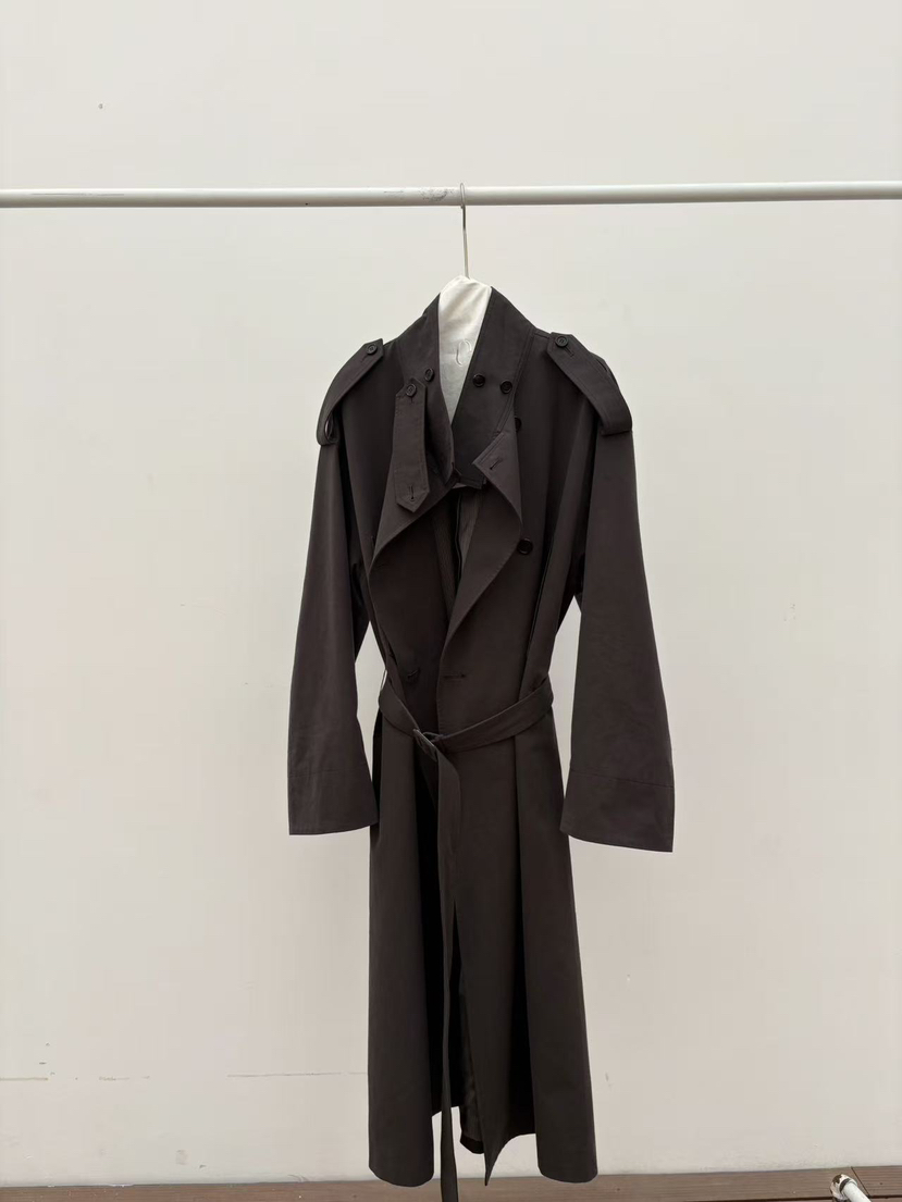 ETER韓國代購女裝新款26春夏時尚職業熱賣長款風衣含腰帶eter/VERSO長款風衣圖色3