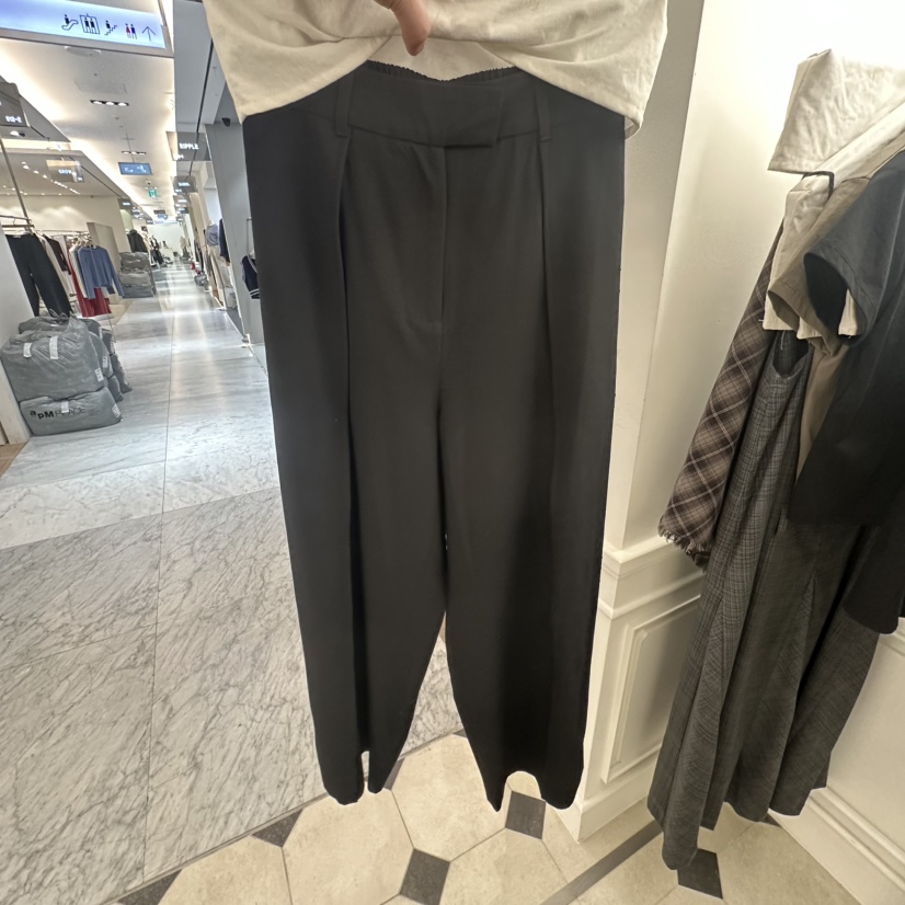 ETER東大門實拍女裝新品人氣職業推薦26春夏真品休閑褲褶裥eter/VERSO休閑褲圖色2黑色