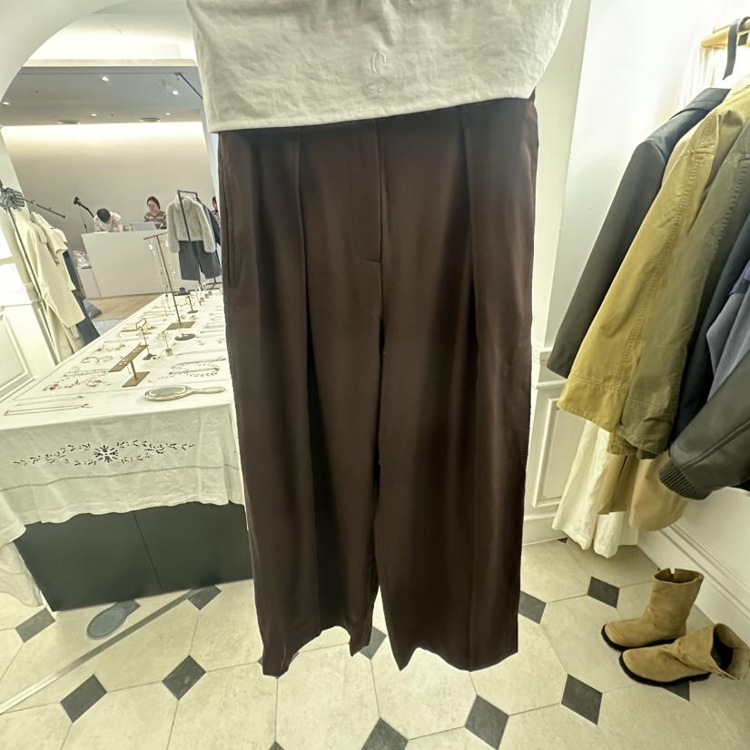 ETER東大門實拍女裝新品人氣職業推薦26春夏真品休閑褲褶裥eter/VERSO休閑褲圖色3棕色