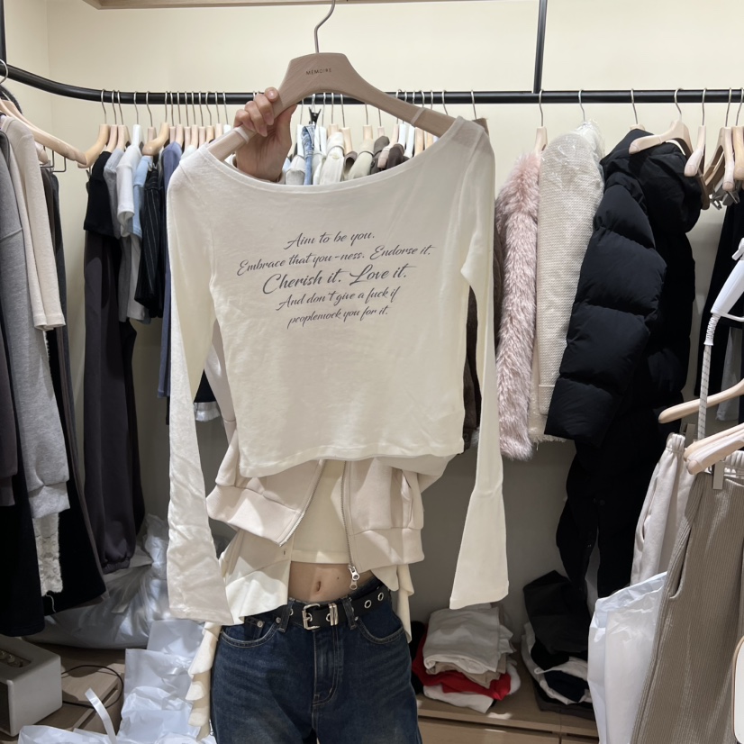 MEMOIRE東大門實拍女裝新款真品推薦26春夏休閑時尚長袖T恤MEMOIRE長袖T恤圖色1