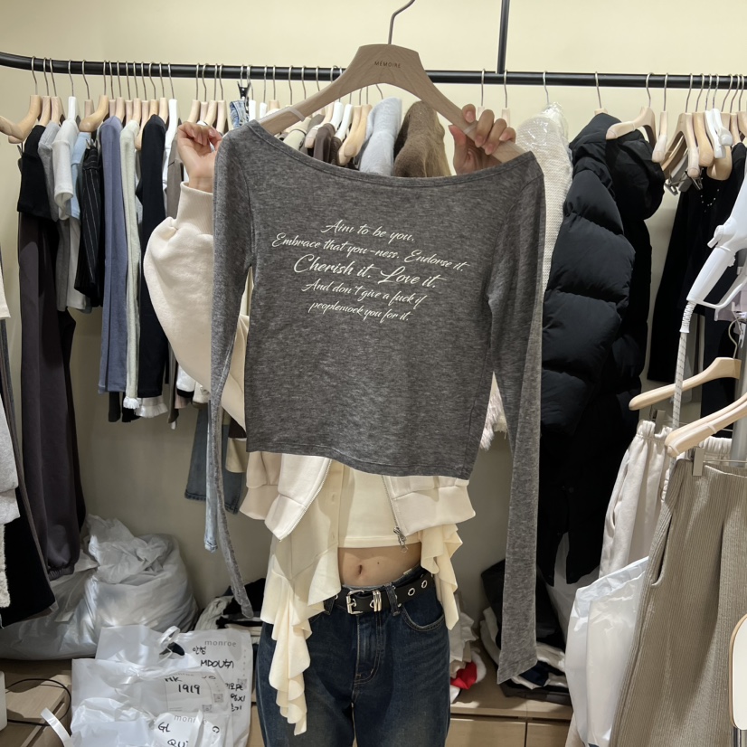 MEMOIRE東大門實拍女裝新款真品推薦26春夏休閑時尚長袖T恤MEMOIRE長袖T恤圖色2