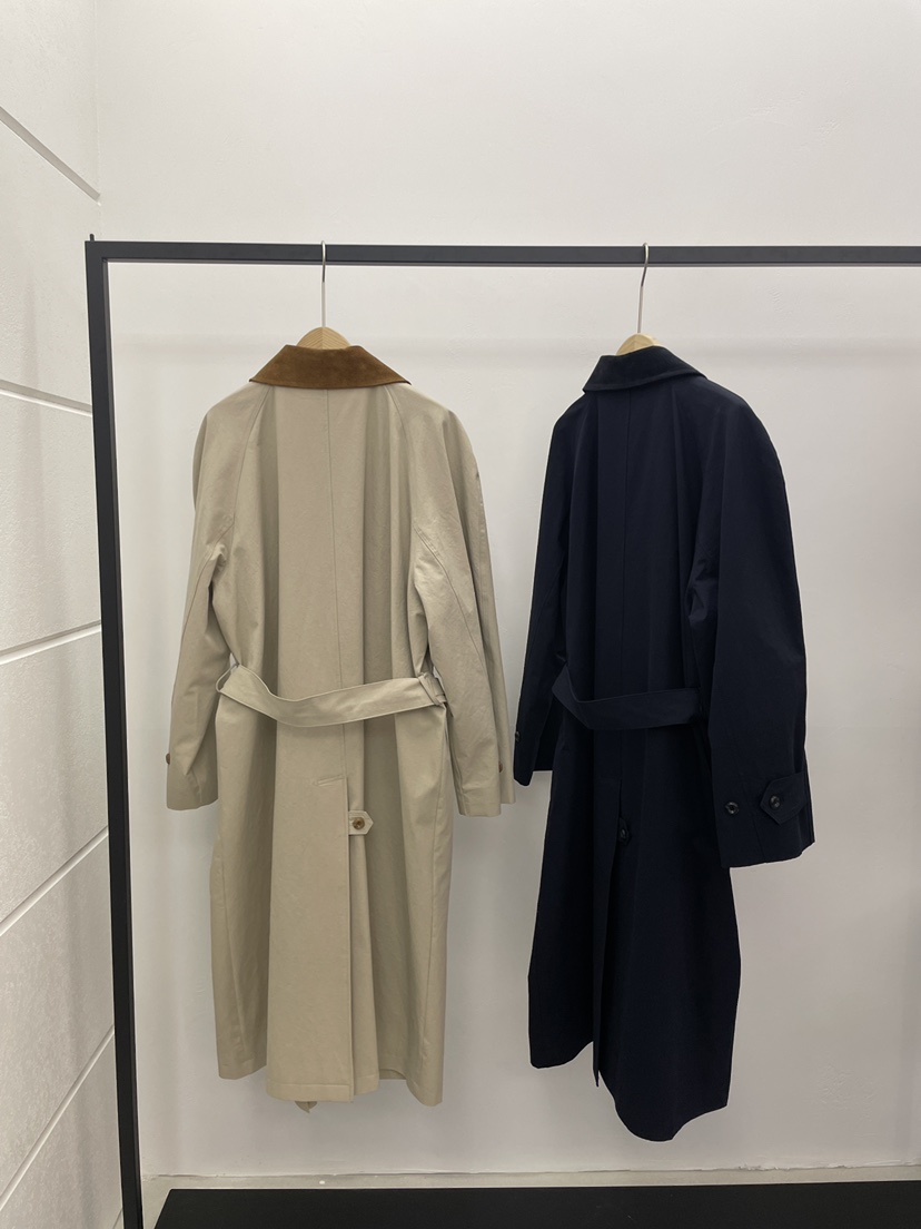 MOVENNE東大門直郵女裝新款26春季時尚長款風衣含腰帶絨面革MOVENNE長款風衣