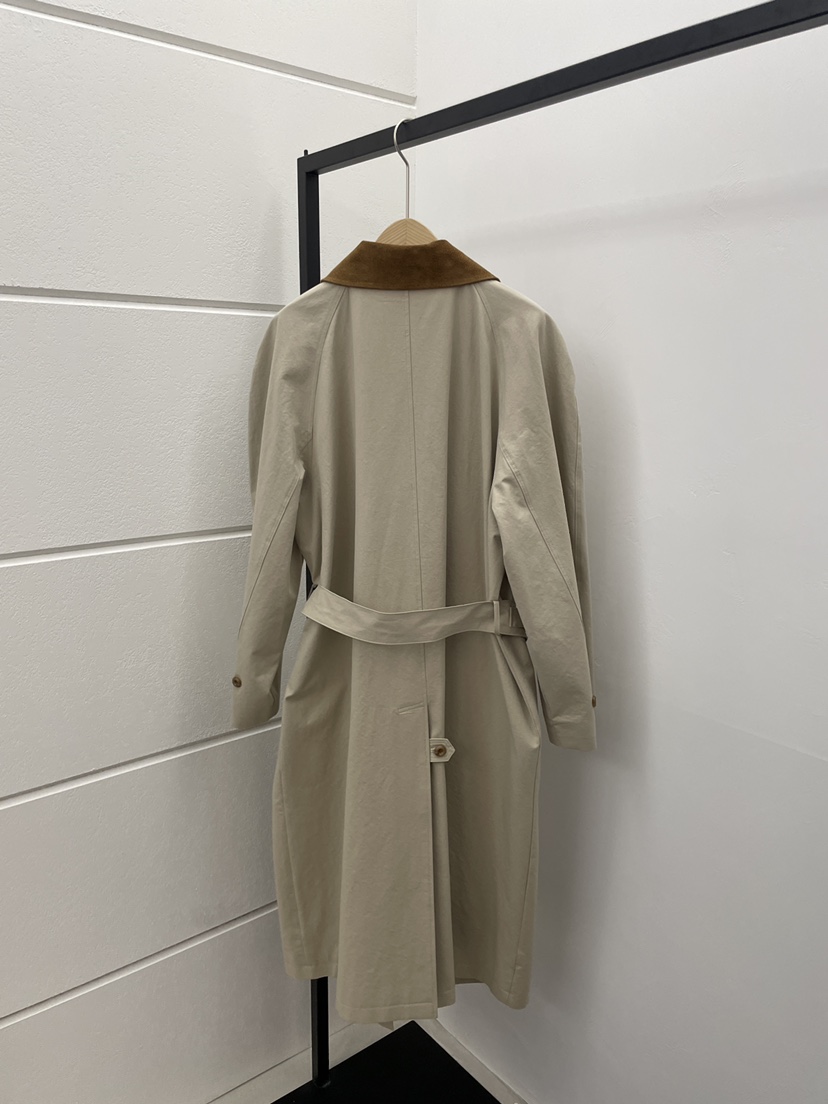 MOVENNE東大門直郵女裝新款26春季時尚長款風衣含腰帶絨面革MOVENNE長款風衣