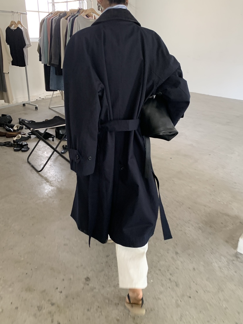 MOVENNE東大門直郵女裝新款26春季時尚長款風衣含腰帶絨面革MOVENNE長款風衣