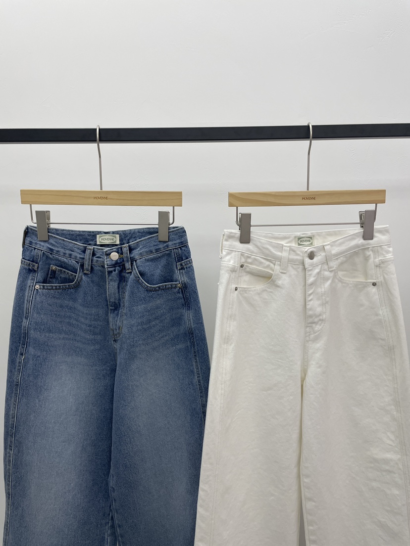 MOVENNE東大門代購女裝新品26春季職業人氣休閑時尚牛仔褲MOVENNE牛仔褲