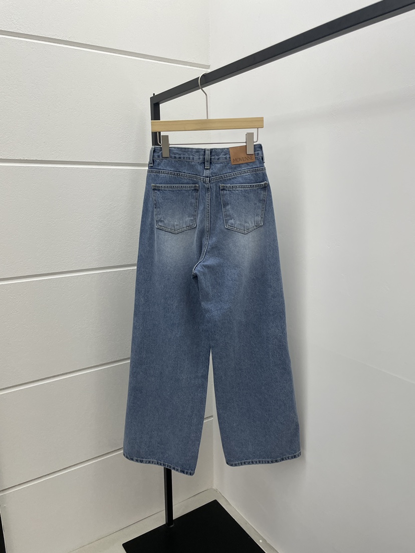 MOVENNE東大門代購女裝新品26春季職業人氣休閑時尚牛仔褲MOVENNE牛仔褲