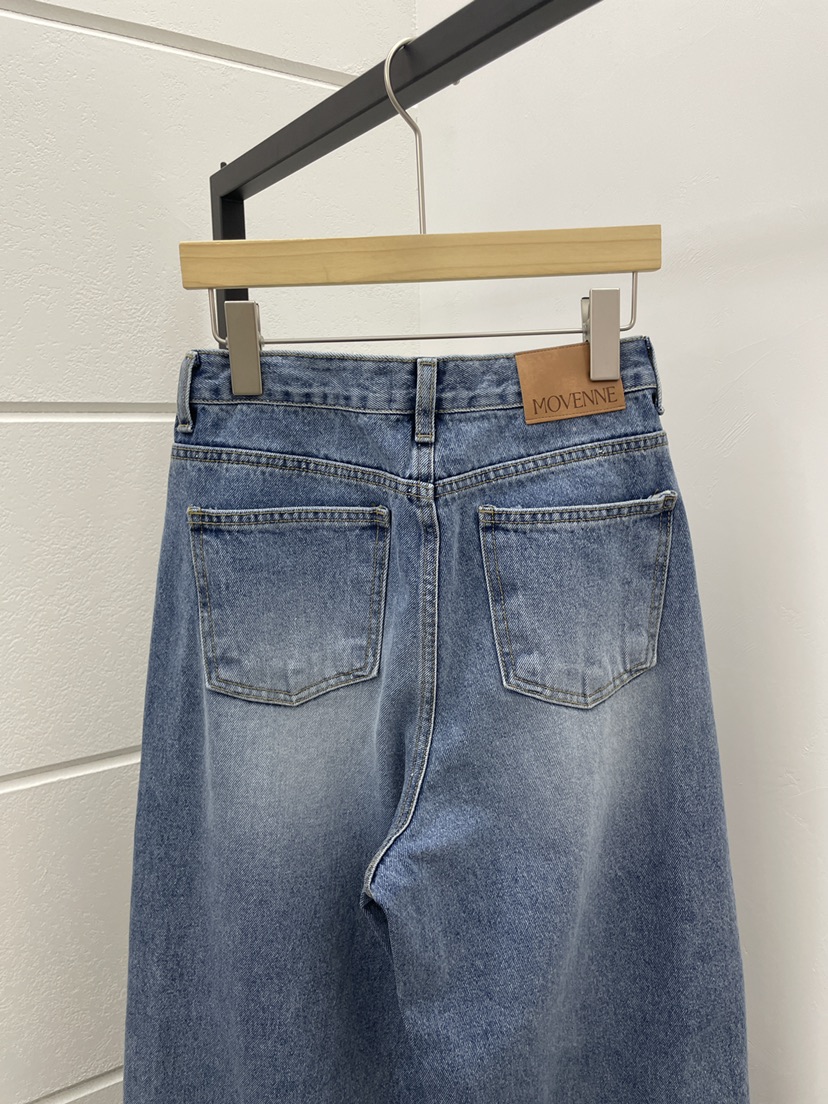 MOVENNE東大門代購女裝新品26春季職業人氣休閑時尚牛仔褲MOVENNE牛仔褲